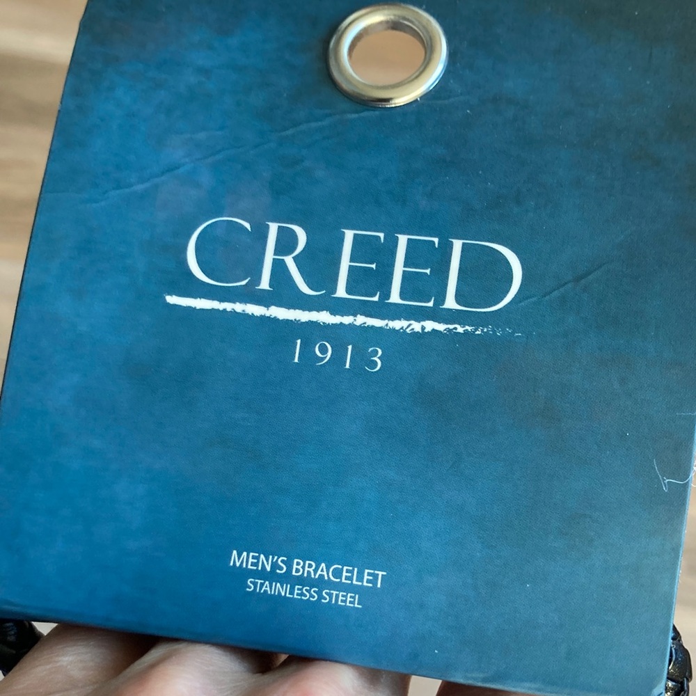 Creed Stainless Steel chain and braided Black  Bracelet - Picture 8 of 10